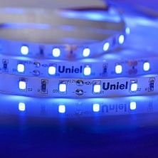 ULS-M11-2835-60LED/m-8mm-IP20-DC12V-4,8W/m-5M-BLUE PROFI катушка в герметичной упаковке  