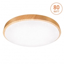 Светильник LED STARWOOD управляемый 60W димм. 3000-6500K max 6100LM пульт ДУ эффект "звездного неба", основание декорировано вставкой под дерево 92x530MM IP20 1/5 Wolta - CLL2060W-STARWOOD