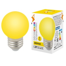 LED-G45-1W/YELLOW/E27/FR/С  