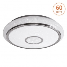 Светильник LED VENUS управляемый 60W димм. 3000-6500K max 5200LM пульт ДУ эффект "звездного неба" и "колотого льда" декорирован хромированным ободком 95x570MM IP20 1/4 Wolta - CLL2360W-VENUS