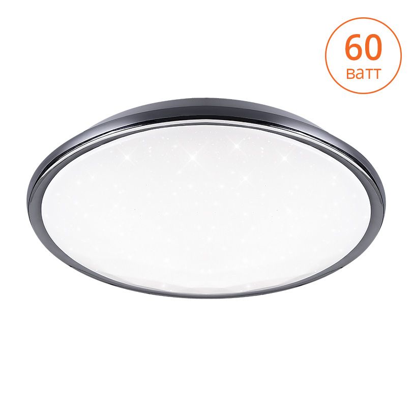 Светильник LED ICEBERG управляемый 60W димм. 3000-6500K max 5900LM пульт ДУ эффект "звездного неба" плафон с гранями, декорирован хромированным ободком 110x520MM IP20 1/4 Wolta - CLL1160W-ICEBERG