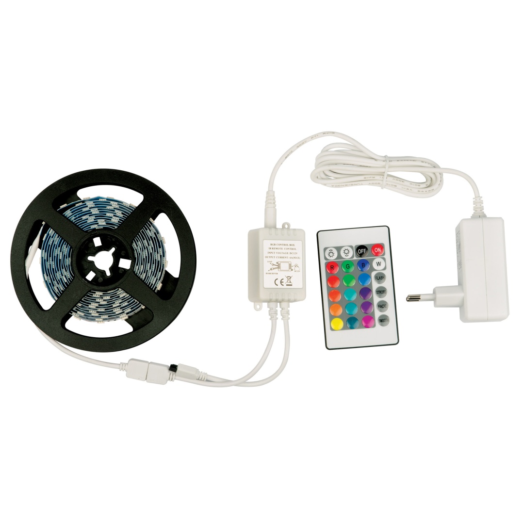 ULS-Q211 5050-30LED/m-IP20-3M-RGB RRP24C24 Комплект светодиодной ленты с адаптером и контроллером  в Москве 