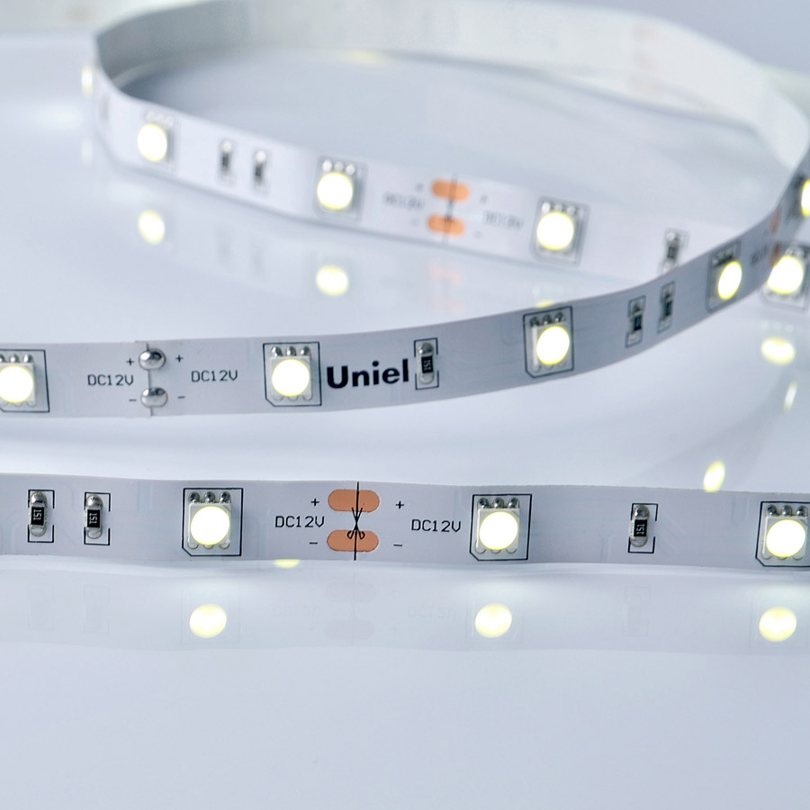 ULS-M22-5050-30LED/m-10mm-IP20-DC12V-7,2W/m-5M-6500K PROFI катушка в герметичной упаковке  в Москве 