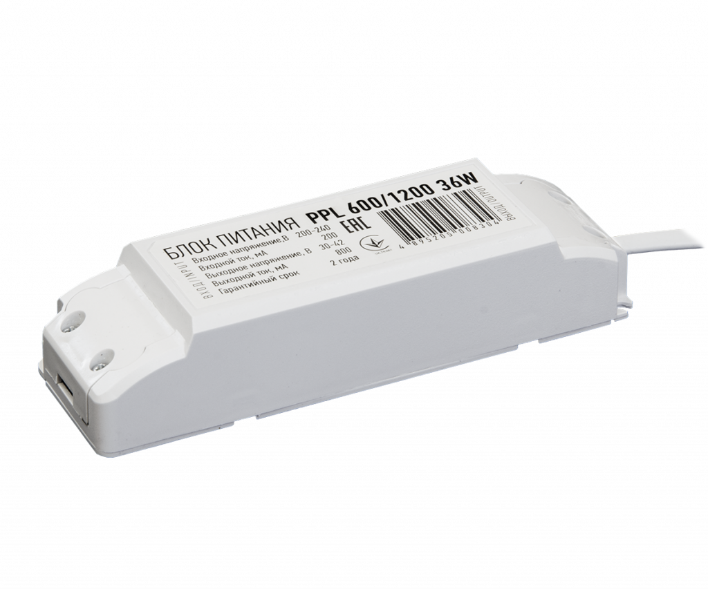 Светодиодный светильник Драйвер 800мА для PPL 600/1200 36w DC30-42v арт. 5008304 - 5008304