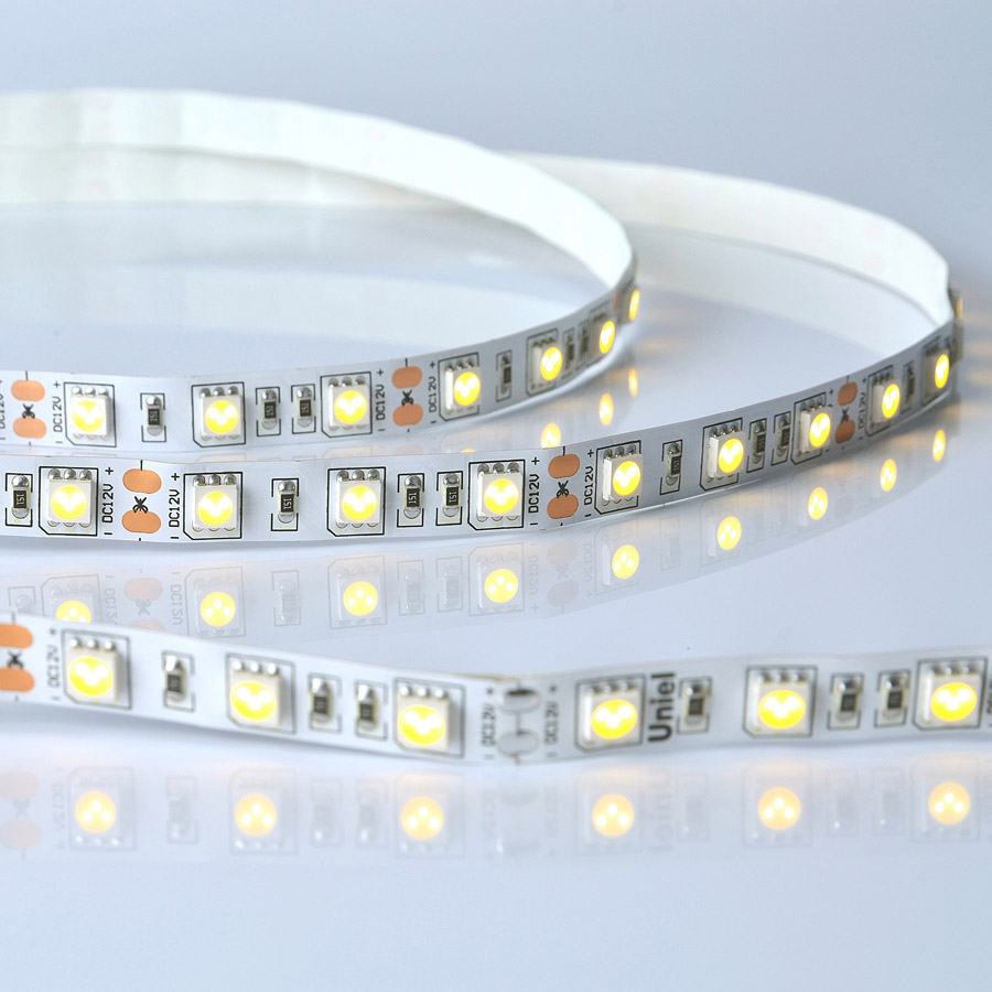 ULS-M25-5050-60LED/m-10mm-IP20-DC12V-14,4W/m-5M-3000K PROFI катушка в герметичной упаковке  в Москве 