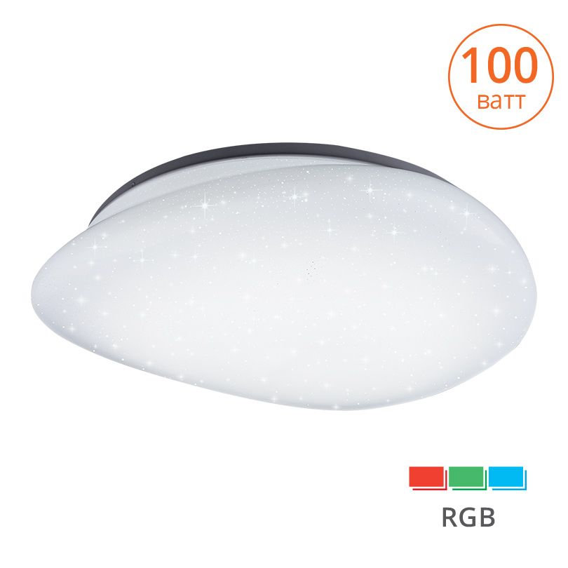 Светильник LED METEOR управляемый 100W RGB димм. 3000-6500K max 9300LM пульт ДУ эффект "звездного неба" плафон форма камня 120x850x800 IP20 1/1 Wolta - CLL22100WRGB-METEOR
