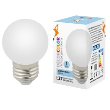 LED-G45-1W/6000K/E27/FR/С  