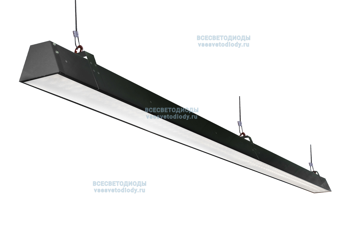 Светильник РИТЕЙЛ VS301 40W-5000Lm 5000-5500К ОПАЛ IP40 с БАП (vsesv) на 1 час чёрный vs301-40-op-5k-li1h-ral9005