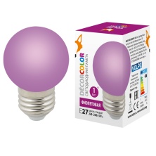 LED-G45-1W/PURPLE/E27/FR/С  