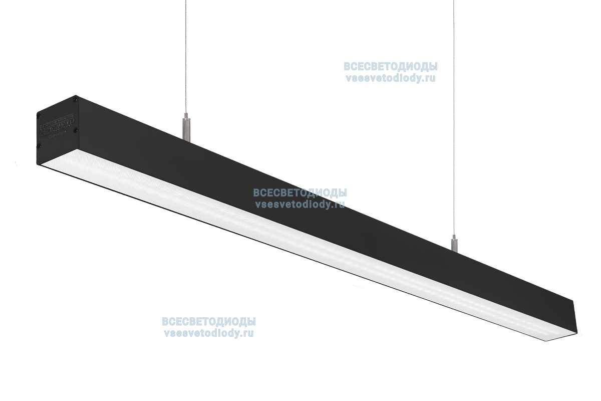 Светильник СЛИМФЛЕШ VS310 линейный 40W-5000Lm 6000-6500К МИКРОПРИЗМА IP40 с БАП (aax.tech) на 3 часа чёрный vs310-40-mpr-6k-nc3h-RAL9005
