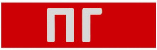 Сменная надпись "ПГ" на красном фоне F09-T - F09-T
