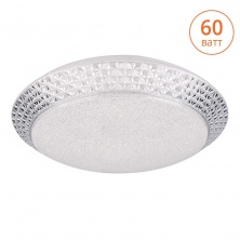 Светильник LED ICELED управляемый 60W димм. 3000-6500K max 6100LM пульт ДУ плафон c эффектом "колотого льда" 105x510MM IP20 1/5 Wolta - CLL1060W-ICELED