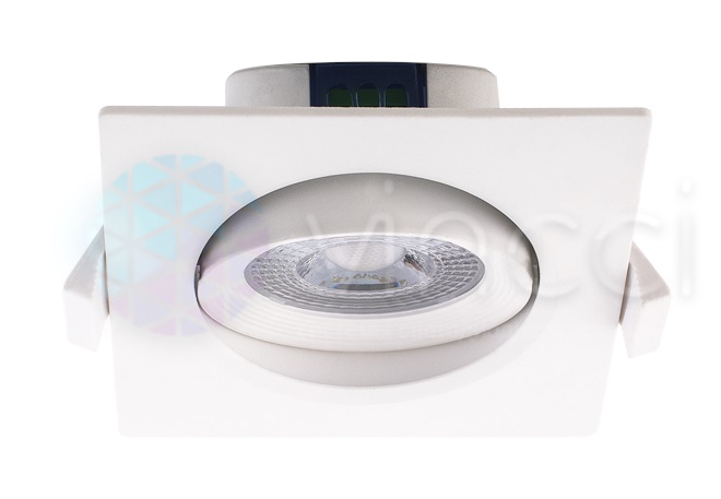 Встраиваемый светодиодный светильник PSP-S 9044 7W 4000K 38° квадр/поворот White IP40 Jazzway - 5004542