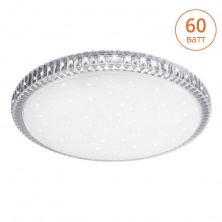 Светильник LED STARLUX управляемый 60W димм. 3000-6500K max 6000LM пульт ДУ эффект "звездного неба" и алмазными гранями по ободку 90x500MM IP20 1/5 Wolta - CLL1460W-STARLUX