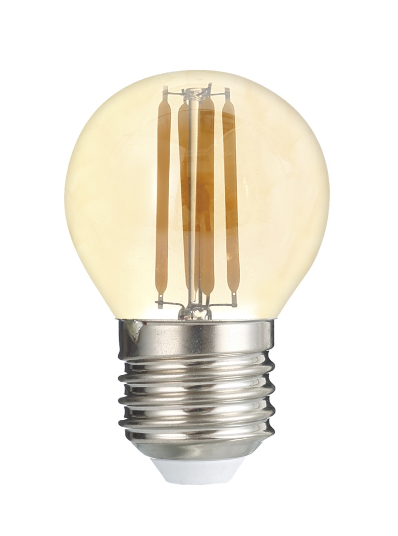 Светодиодный светильник PLED OMNI G45 8w E27 3000K Gold 230/50  Jazzway арт. 5021600 - 5021600