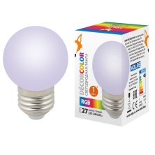 LED-G45-1W/RGB/E27/FR/С  