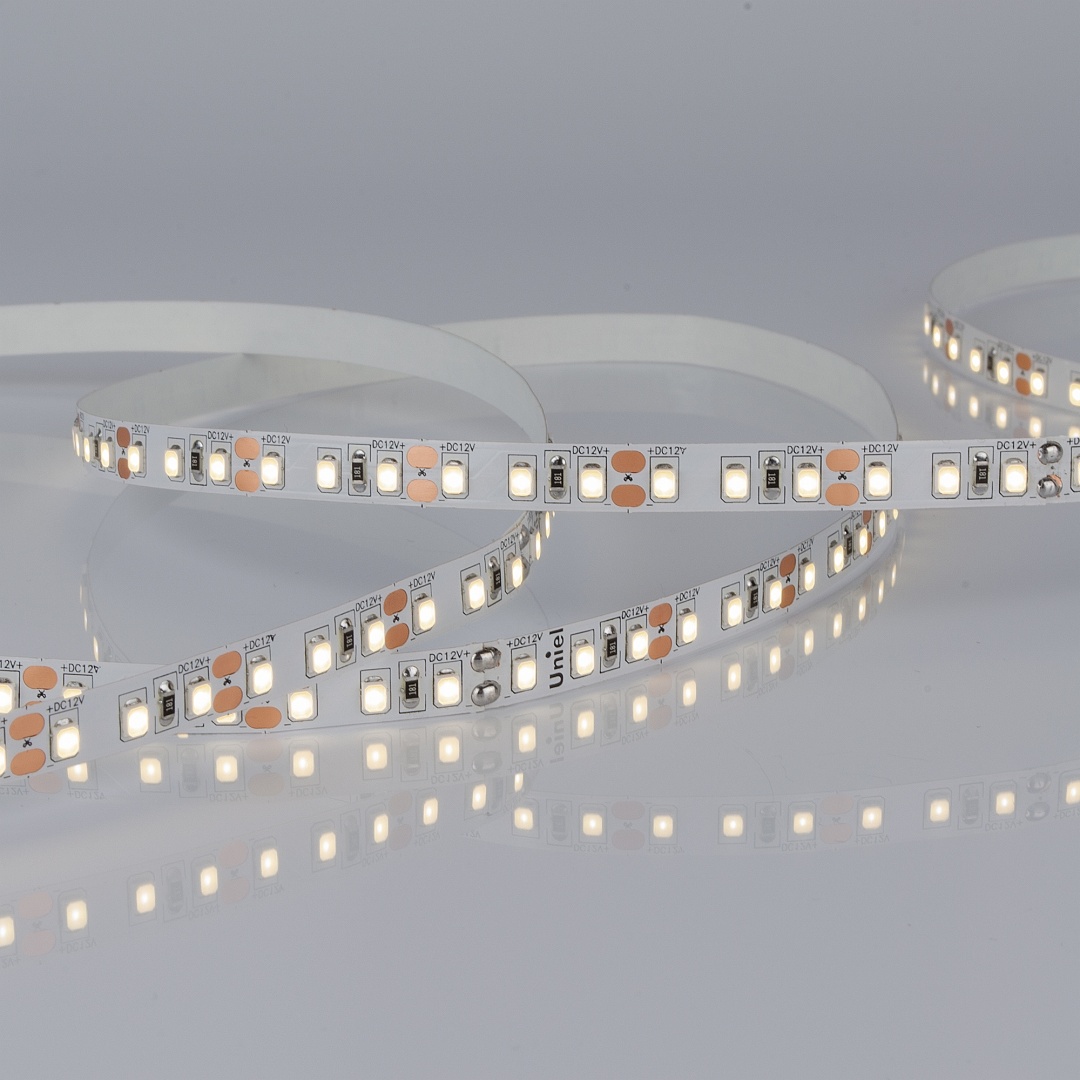 ULS-M13-2835-120LED/m-8mm-IP20-DC12V-9,6W/m-5M-4000K PROFI катушка в герметичной упаковке  в Москве 
