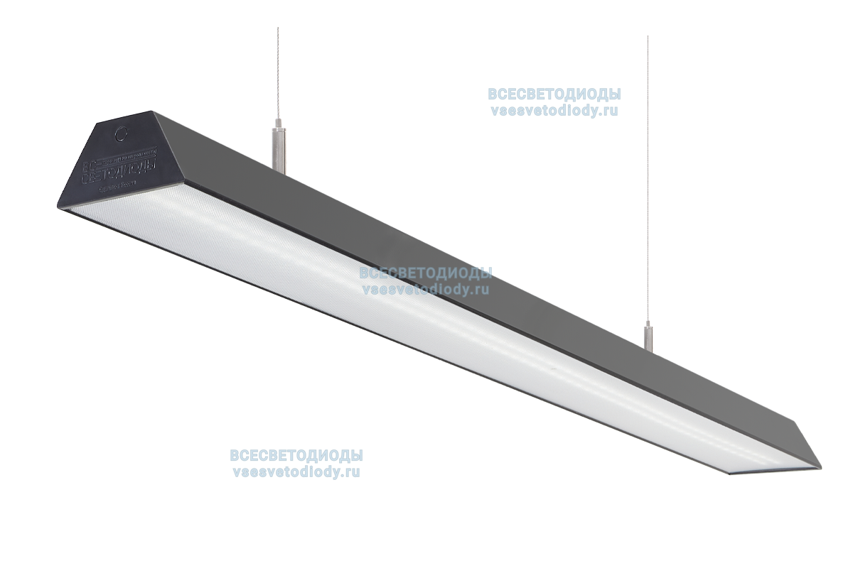 Светильник ТРЕЙД VS304 40W-5000Lm 4000-4500К МИКРОПРИЗМА IP40 с БАП (vsesv) на 3 часа чёрный vs304-40-mpr-4k-li3h-ral9005