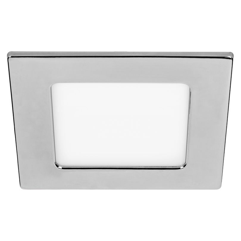 Светильник LED ультратонкий встраиваемый 5W 4000K 325LM квадрат хром 22x85MM 1/50 Wolta - DLUSCH-DLL5W-S