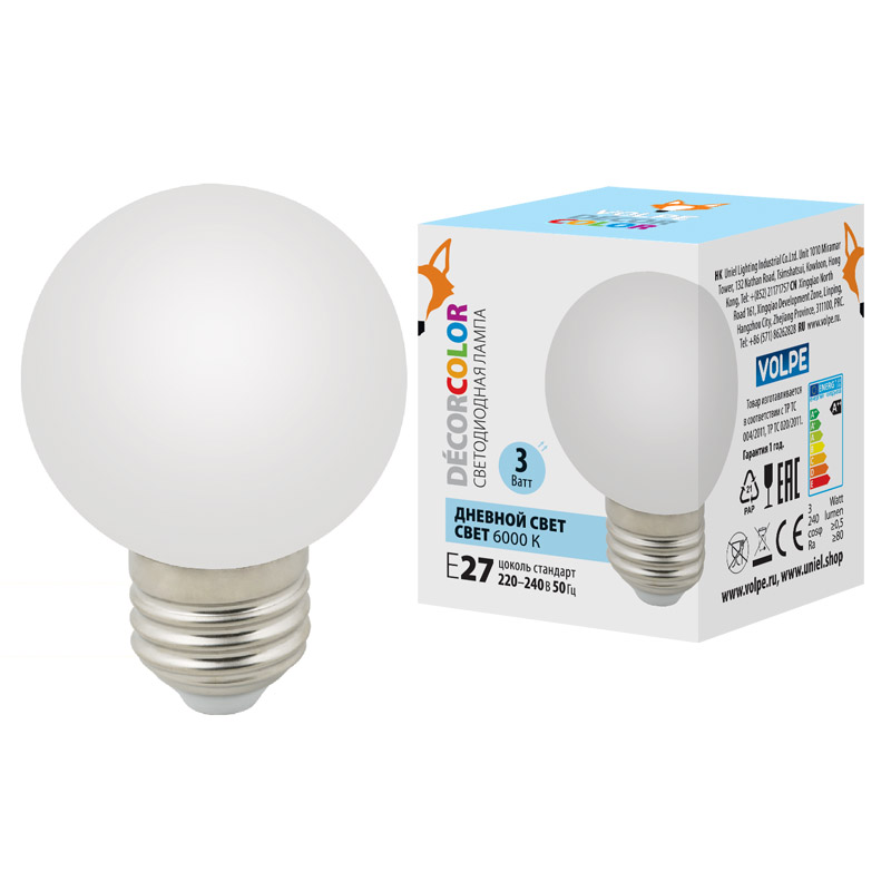 LED-G60-3W/6000K/E27/FR/С  в Москве 