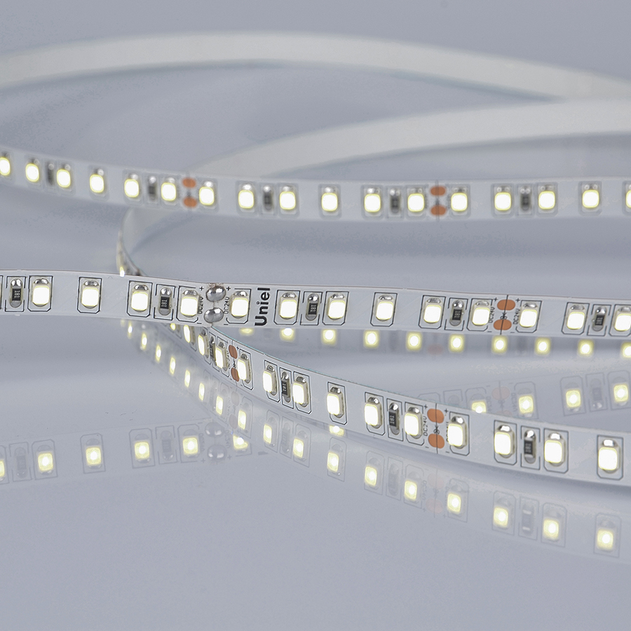ULS-2835-120LED/m-8mm-IP20-DC24V-9,6W/m-5M-6500K катушка в герметичной упаковке  в Москве 