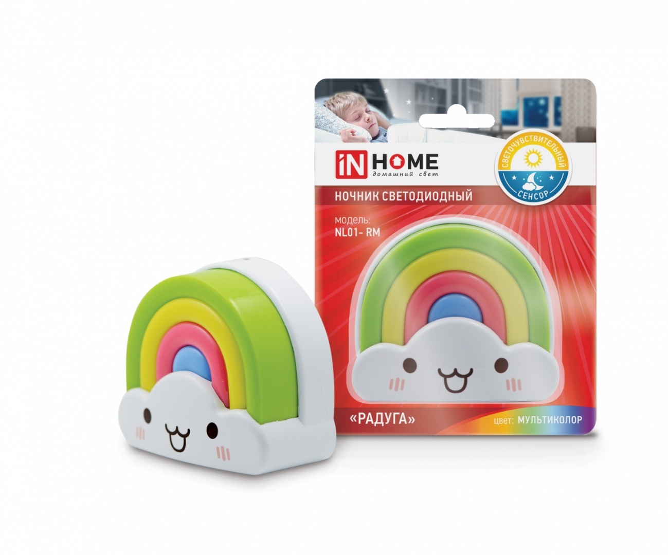 Ночник светодиодный NL01-RM Радуга 230В IN HOME арт. 4690612015095 - 4690612015095