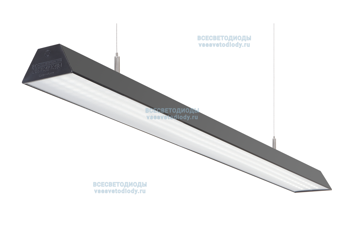 Светильник ТРЕЙД VS305 58W-7250Lm 4000-4500К МИКРОПРИЗМА IP40 с БАП (aax.tech) на 1 час чёрный vs305-58-mpr-4k-nc1h-RAL9005