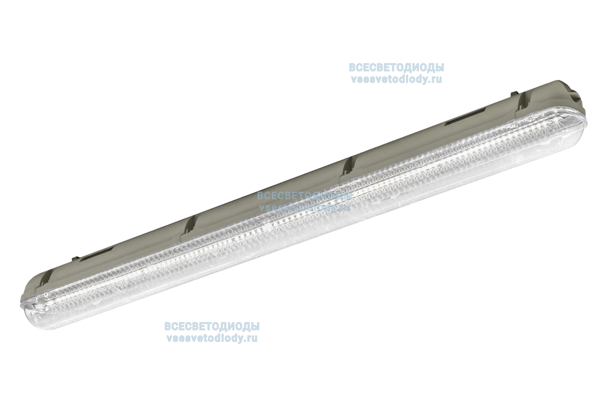 Cветильник АЙСБЕРГ VS1401 линейный 40W-5000Lm 5000-5500К ПРОЗРАЧНЫЙ IP65 с БАП (aax.tech) на 3 часа vs1401-40-tr-5k-nc3h